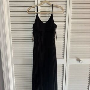 NWT Aritzia Black Pleated Dress